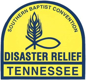 yellow and blue disaster relief logo