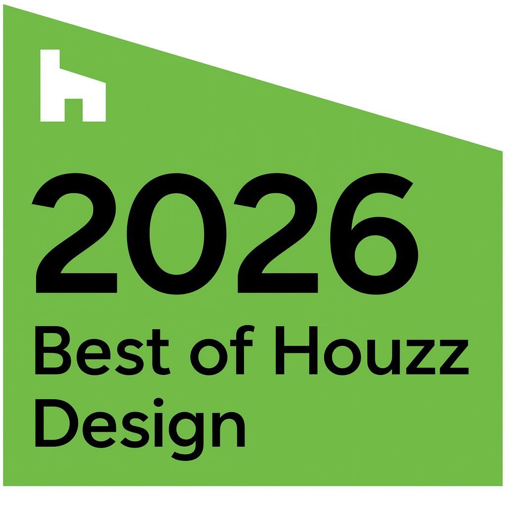 2026 Best of Houzz Design award badge in green with white Houzz icon and black text