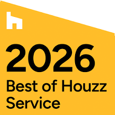 2026 Best of Houzz Service badge in yellow and black with white Houzz icon