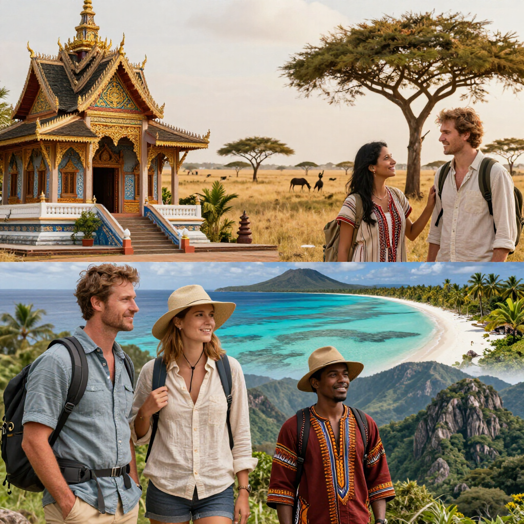 Diverse esperienze di viaggio e destinazioni esotiche curate da Vacantour Tour Operator.