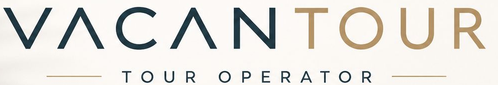 Logo di Vacantour Tour Operator. Identità visiva dell'agenzia di viaggi specializzata in pacchetti su misura.