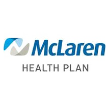 McLaren Health Plan logo in blue, gray, and black text on a white background