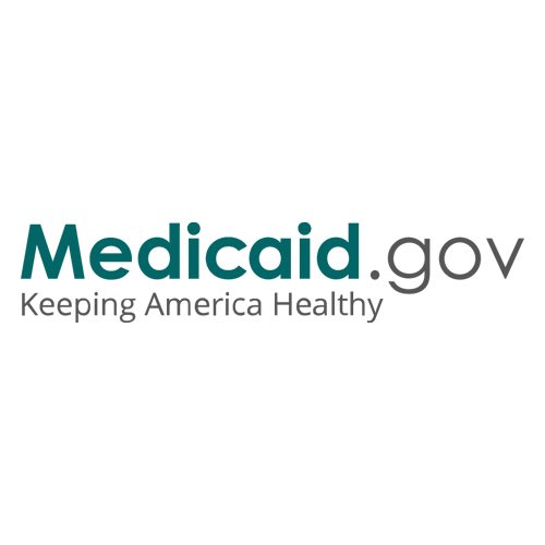 Medicaid.gov logo with teal and gray text and the tagline “Keeping America Healthy”