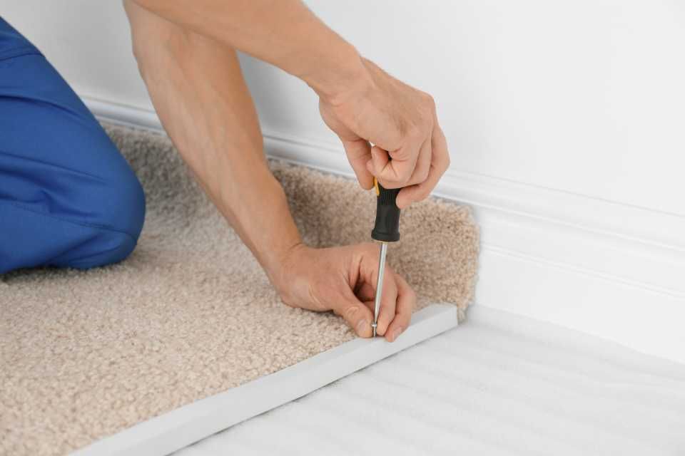 Wooden floor installation