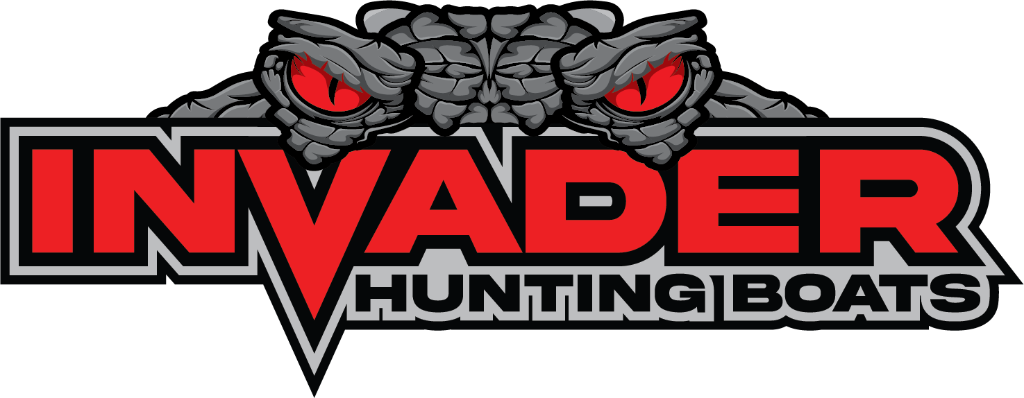 A logo for invader hunting boats with crocodile head
