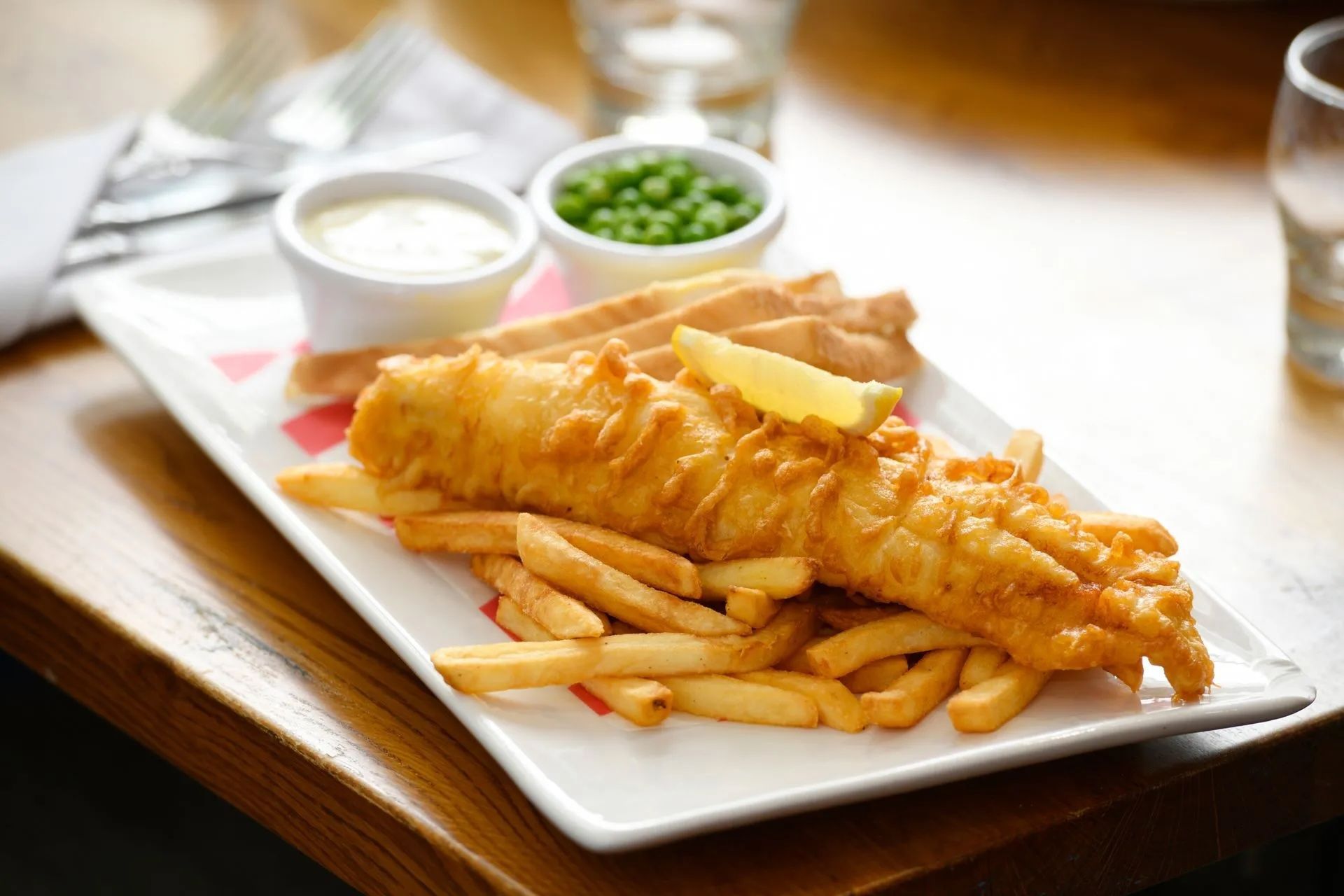 Fish and chips Friday at the Royal Maritime Hotel, Portsmouth