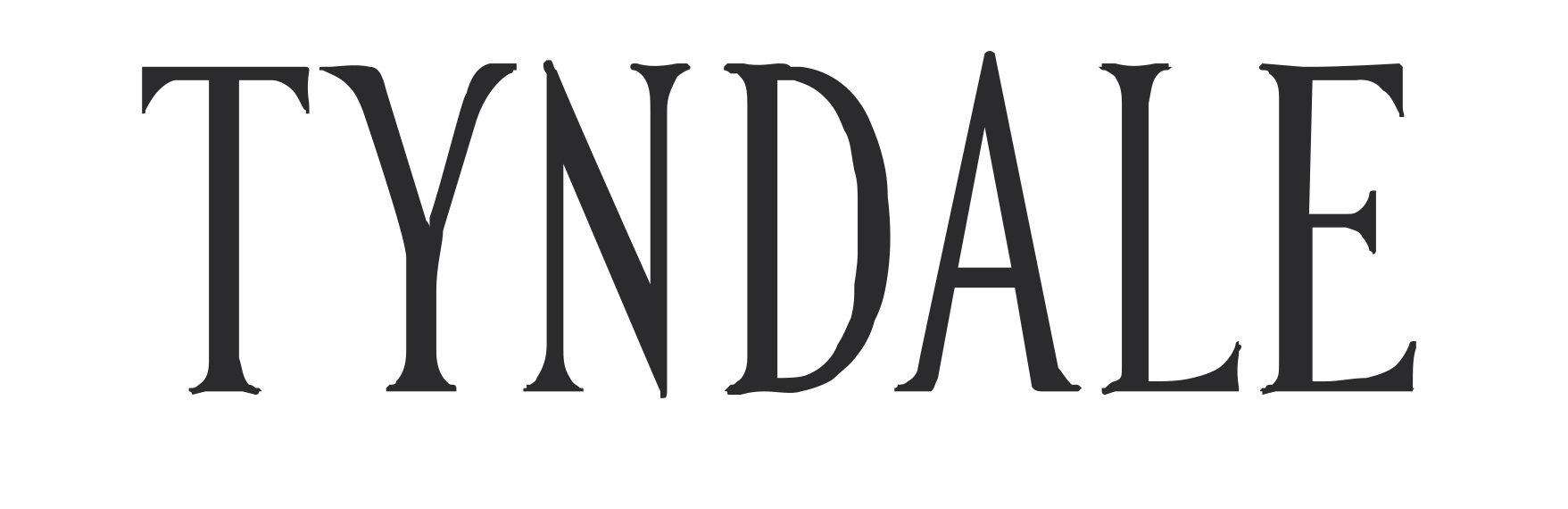 Wordmark reading “TYNDALE” in dark serif letters on a light background