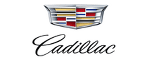 The cadillac logo is on a white background.