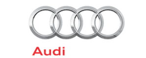 The audi logo is shown on a white background