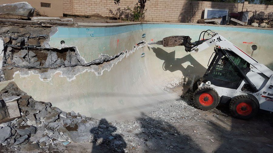 Residential Pool Removal — Mira Loma, CA — Sneve Bobcat Service