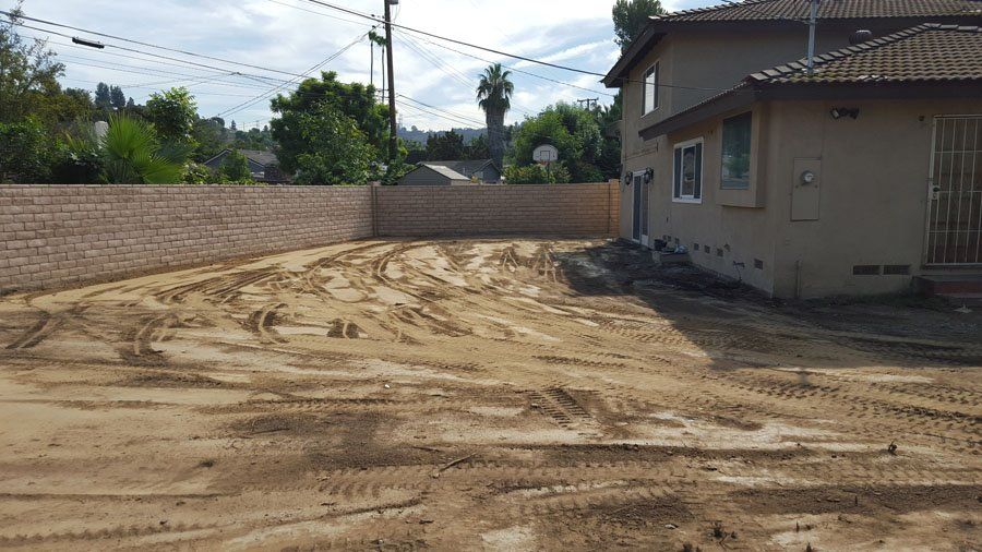 Residential Pool After Fill-Ins — Mira Loma, CA — Sneve Bobcat Service