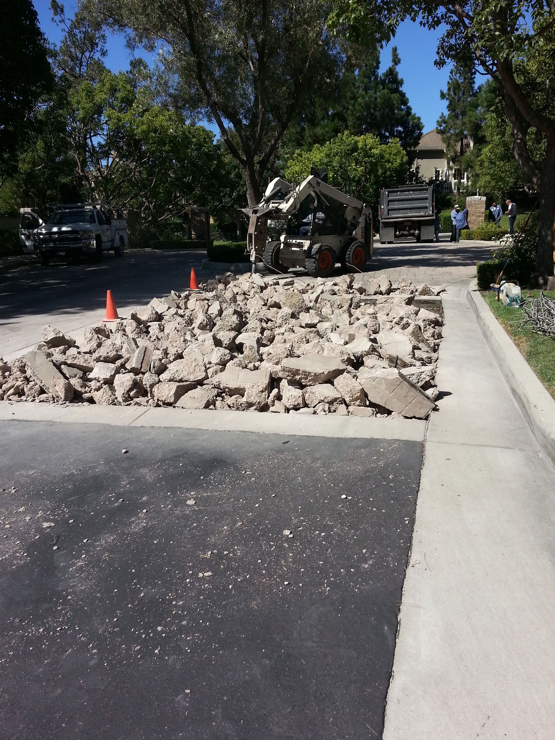 Concrete Removal On The Road — Mira Loma, CA — Sneve Bobcat Service
