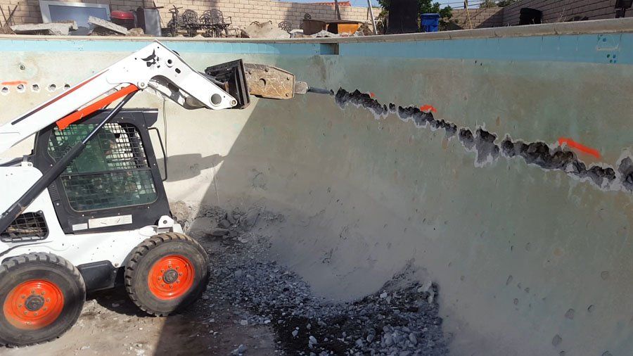 Swimming Pool Removal — Mira Loma, CA — Sneve Bobcat Service
