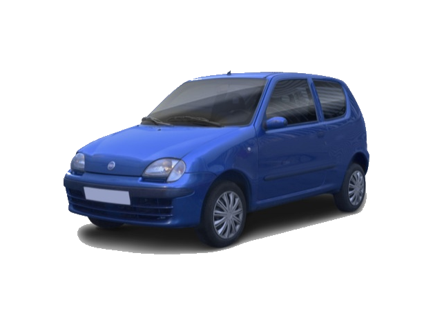 Un'auto blu con una targa che dice viaggio