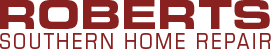 Roberts Southern Home Repair logo in red text with a stylized house roof icon