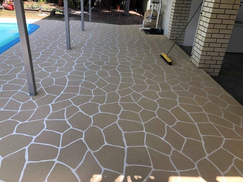 Close Up Of A Tiled Floor With A Pattern Of Squares — Diamond Concreting In Mount Low, QLD