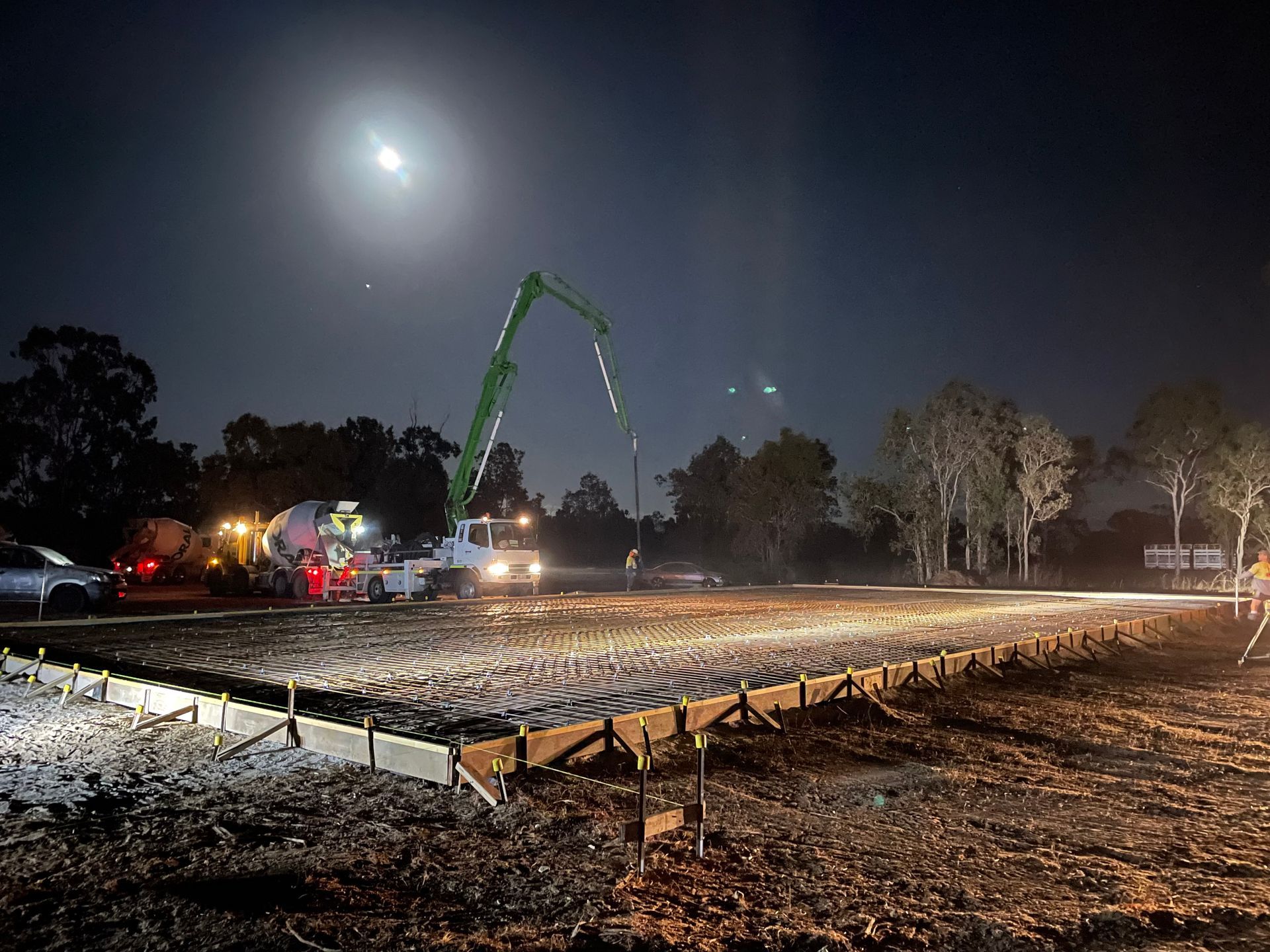 An Empty Parking Lot With A Blue Sky In The Background — Diamond Concreting In Mount Low, QLD