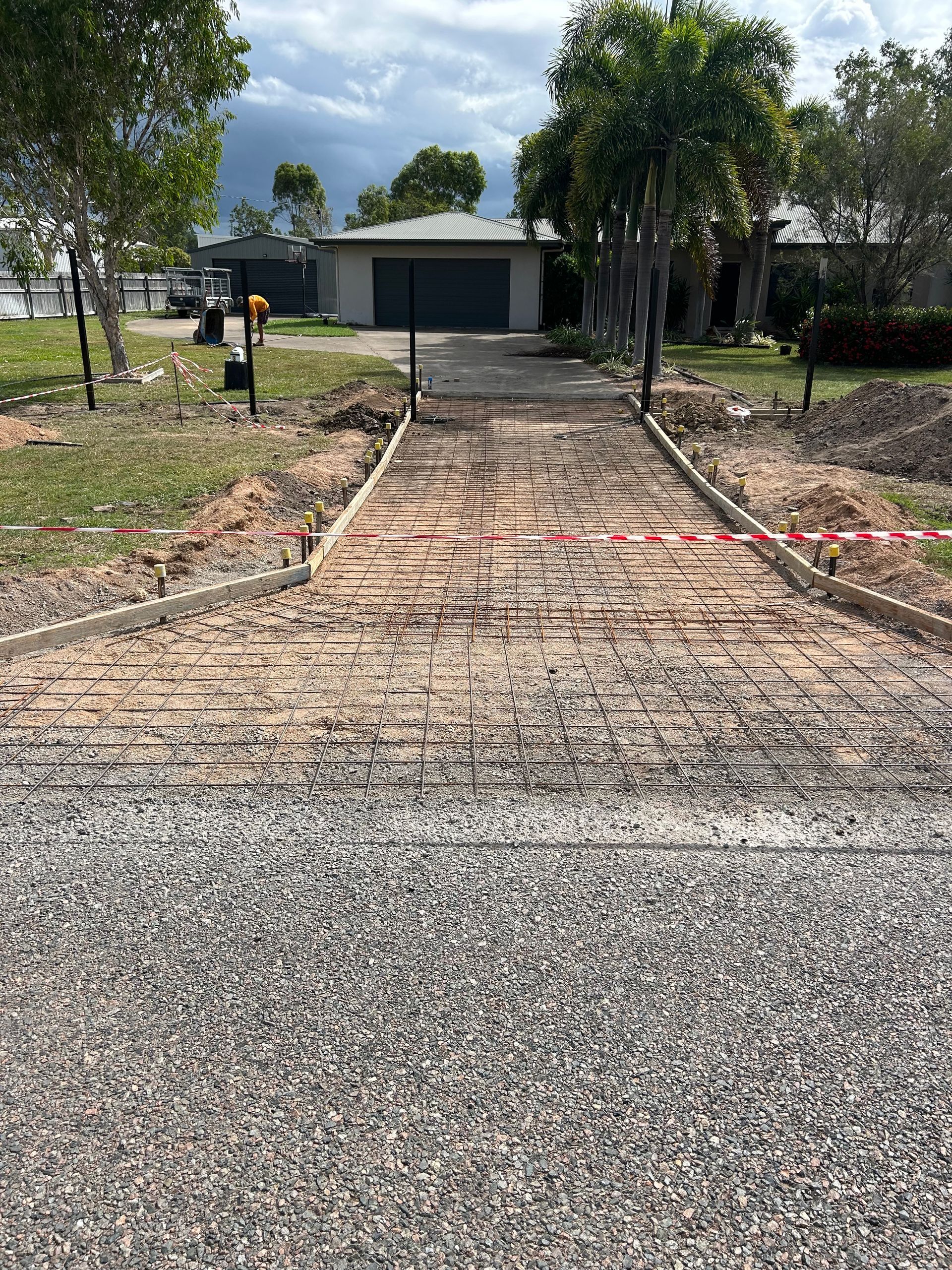Blue Subaru Outback Parked In Front Of A Building — Diamond Concreting In Mount Low, QLD
