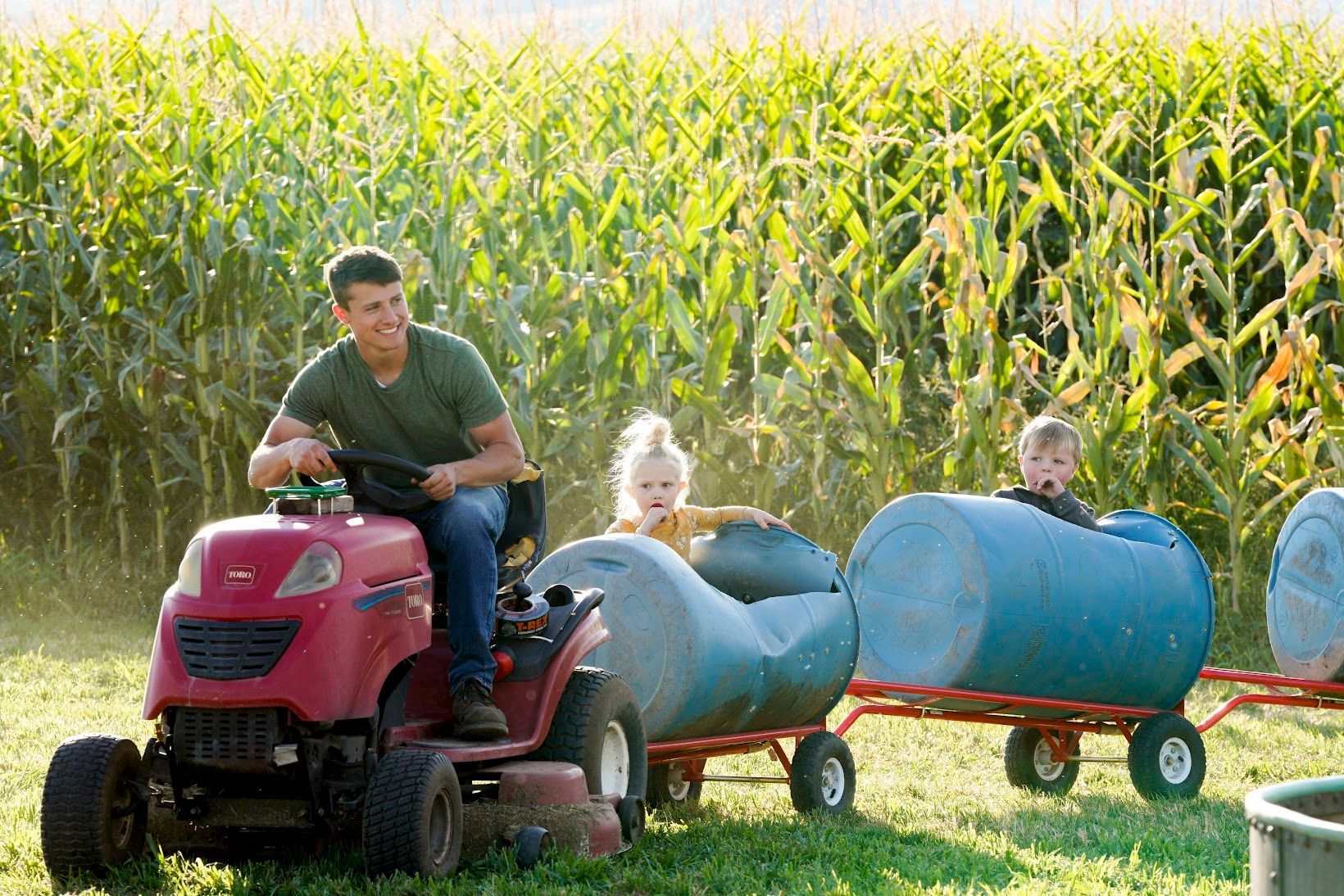 Kiddie train ride at corn maze near me family activities in Northern Utah