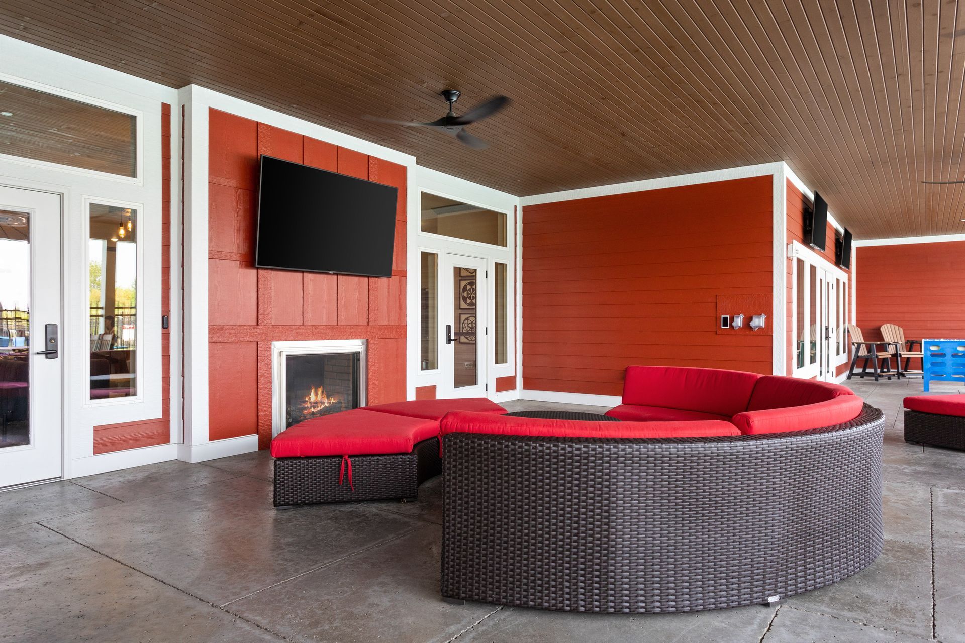 Outdoor Living Area with TV