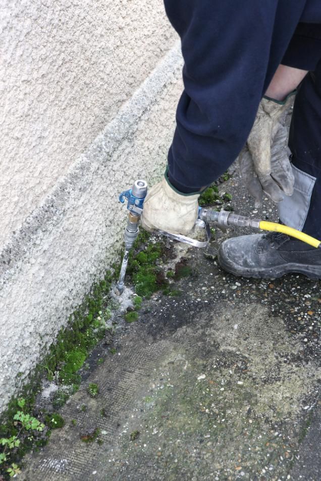 A Person Is Praying for Pest Control with A Hose — PDM Pest Control in Daintree, QLD