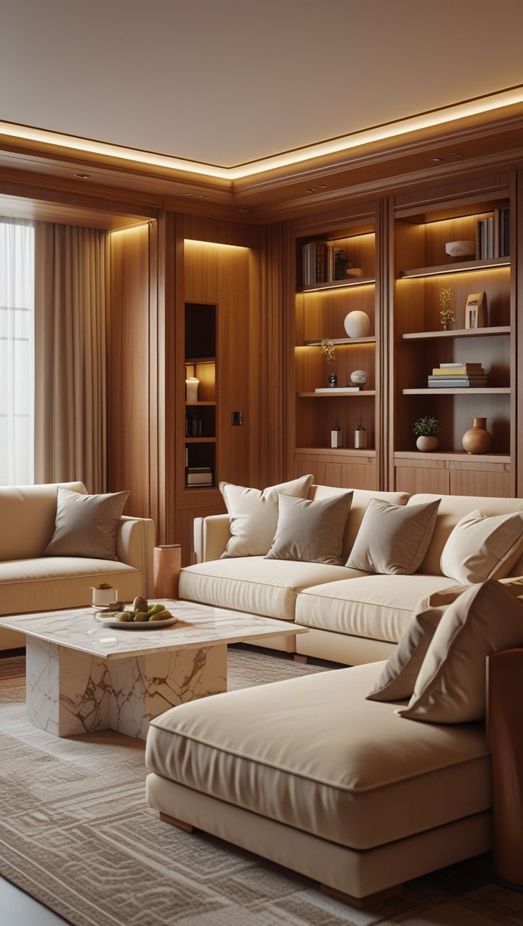 A living room with two couches and a coffee table.