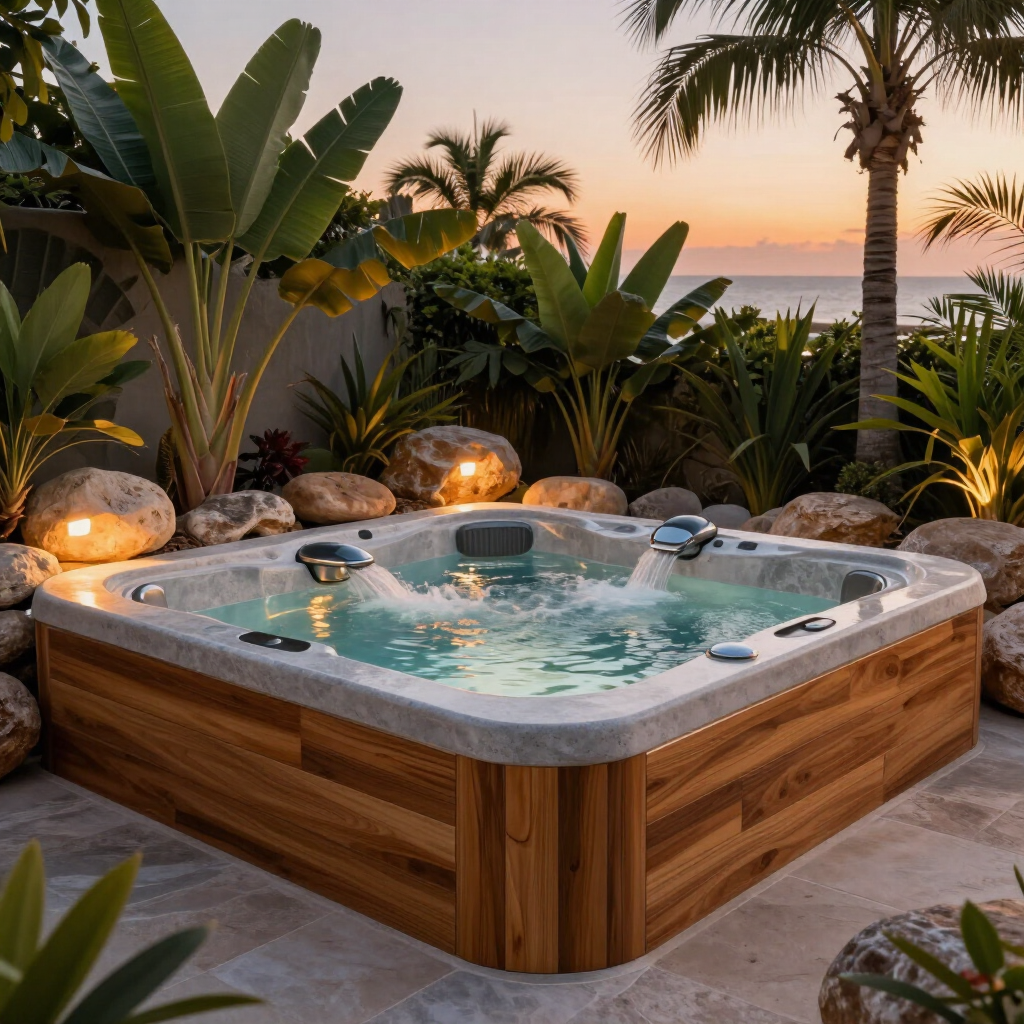 Jacuzzi residencial moderno