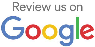 A google logo that says `` review us on google ''.