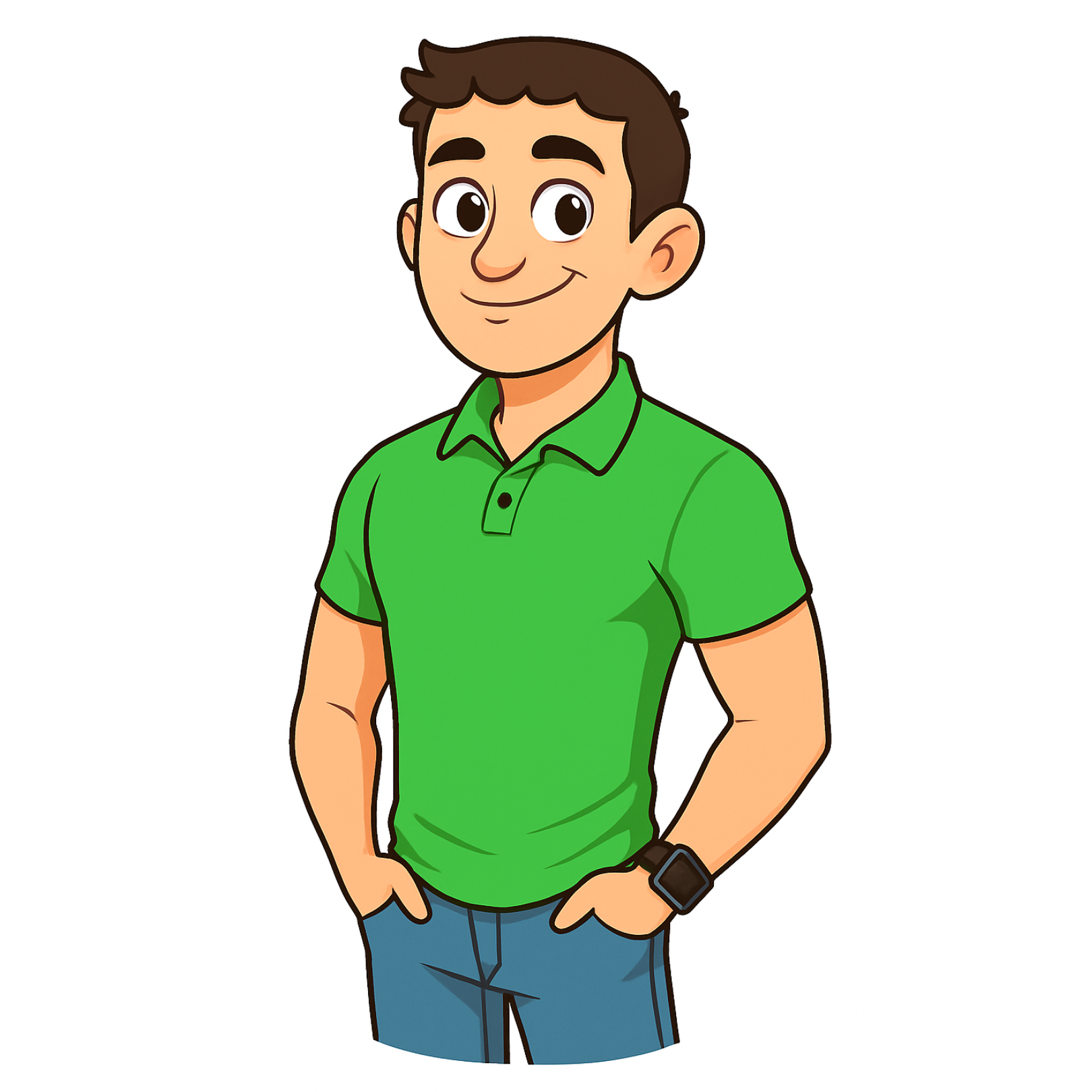 Nick Desrocher of GroClix as a cartoon