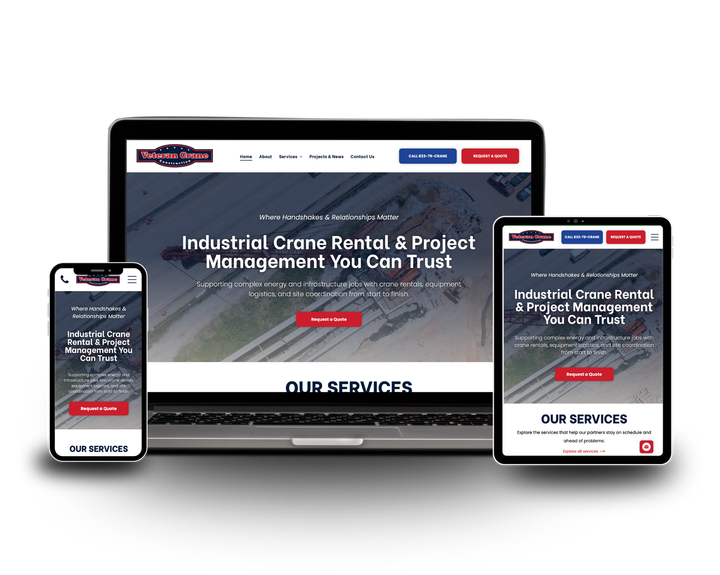 Veteran Crane website development