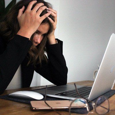 Upset woman