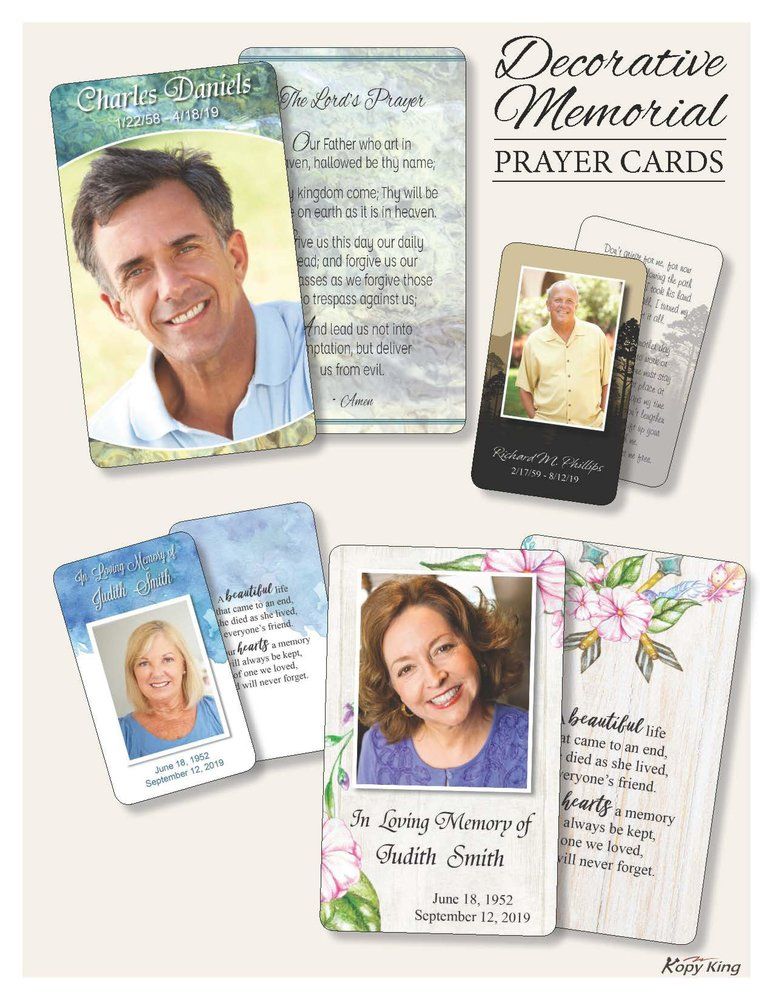 Memorial Prayer Cards