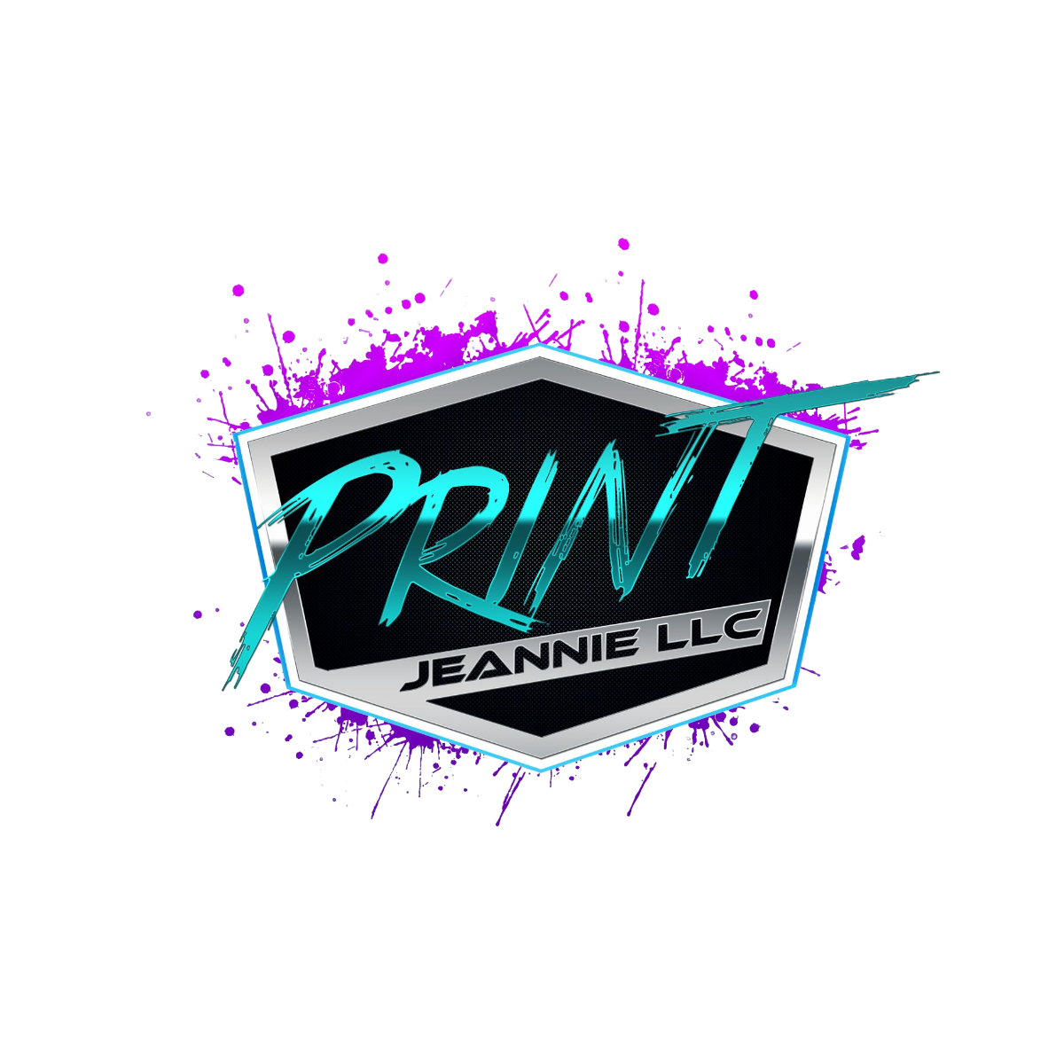 A logo for a company called print jeannie llc.