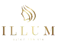 Gold “ILLUM” logo with a stylized leaf icon above the text on a white background