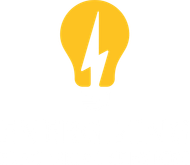 Yellow lightbulb with a white lightning bolt inside.