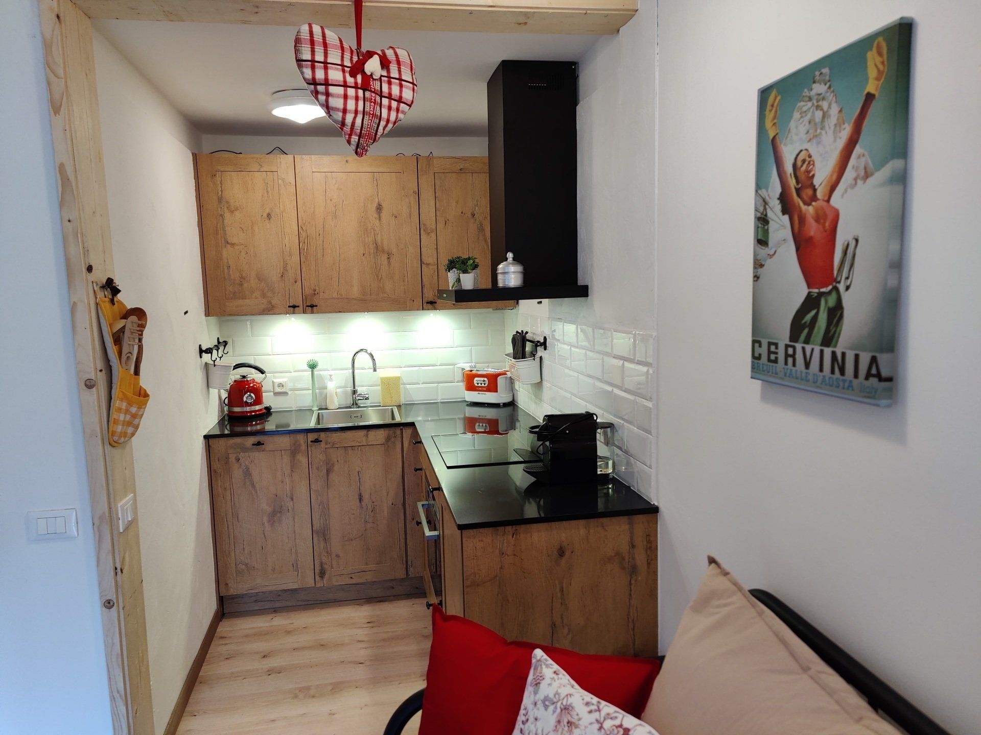 Overview picture of the modern kitchen