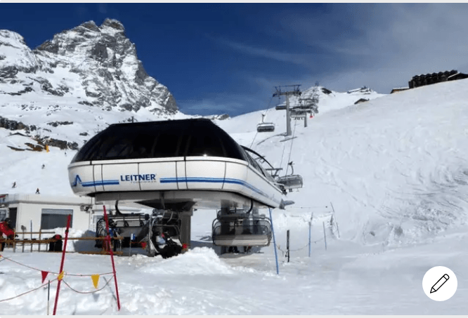 The lifts in Cervinia
