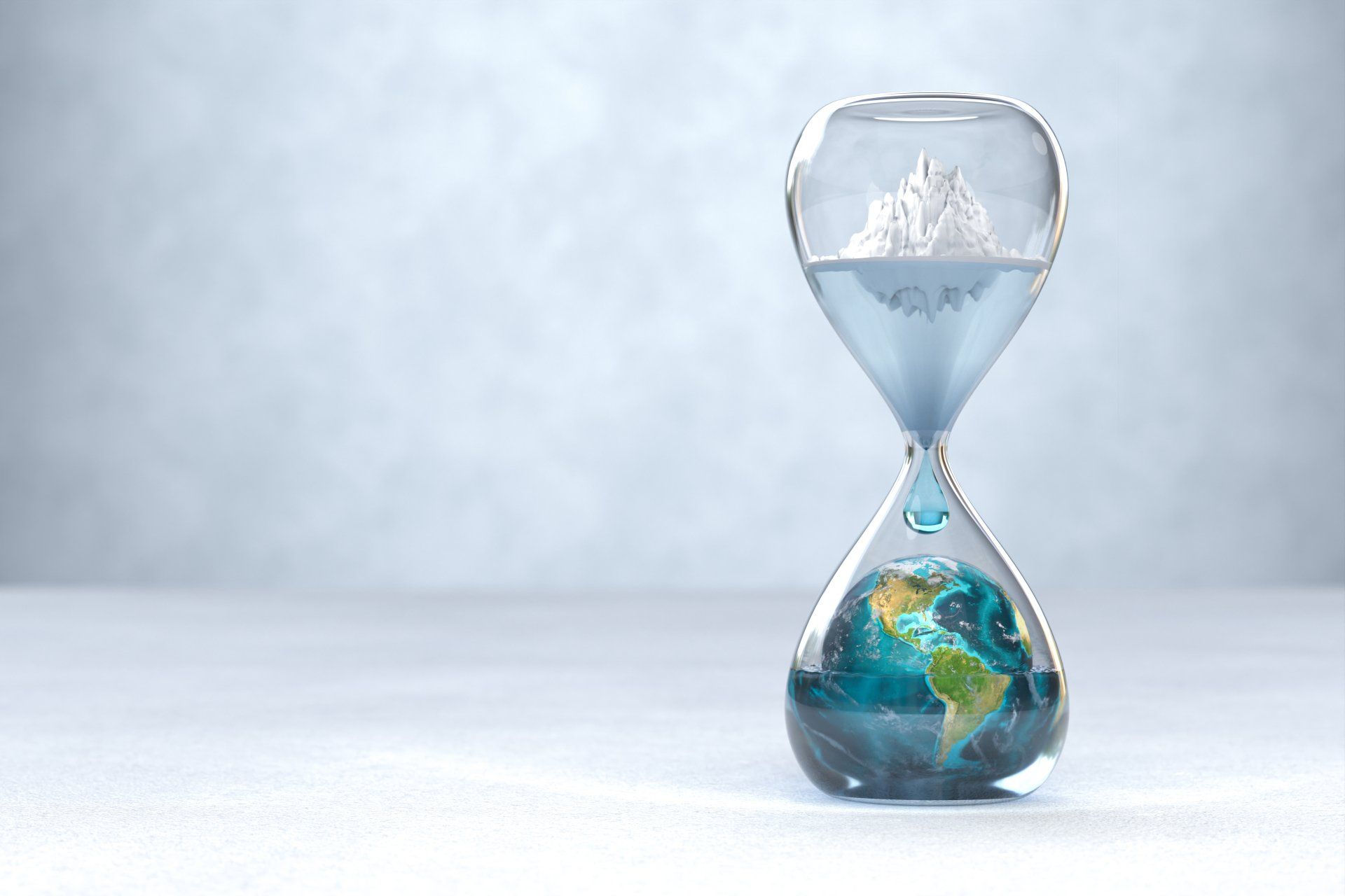 Planeta tierra en concepto de calentamiento global de reloj de arena Planeta tierra en concepto de calentamiento global de reloj de arena