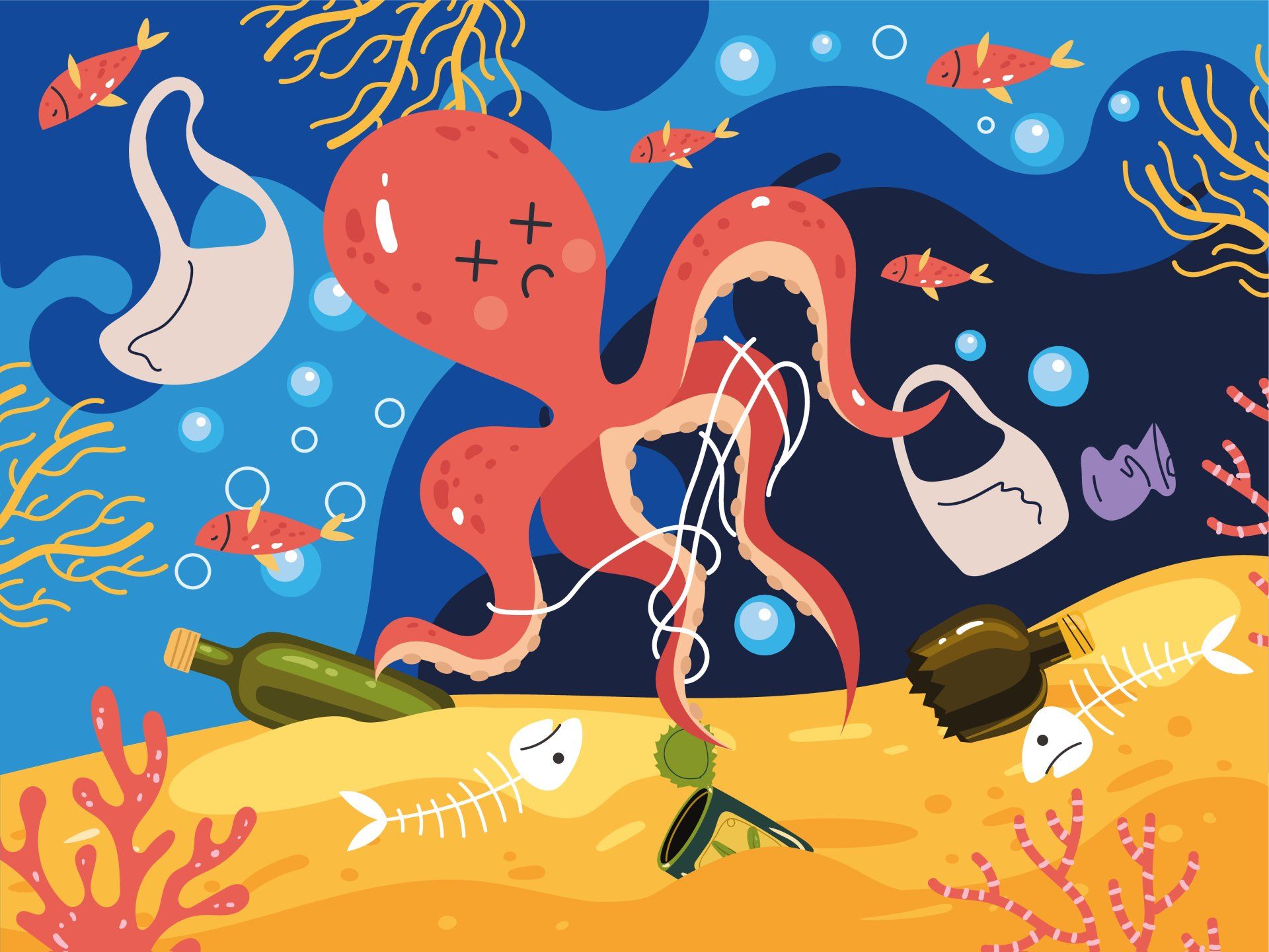 contaminación de oceanos, muerte de animales por basura contaminación de oceanos, muerte de animales por basura