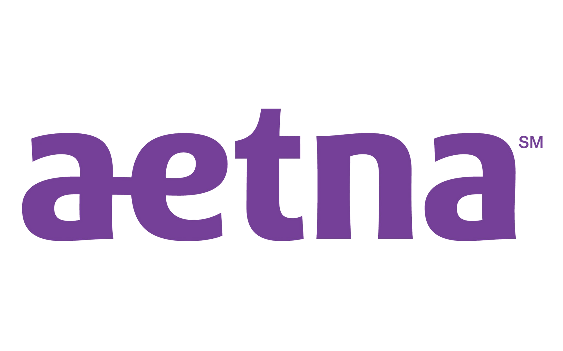 Aetna logo in purple on a white background.
