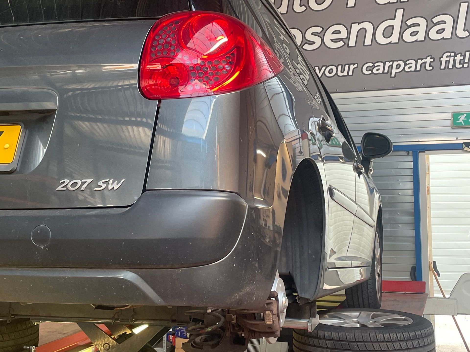 Versleten remschijven Peugeot 207 SW
