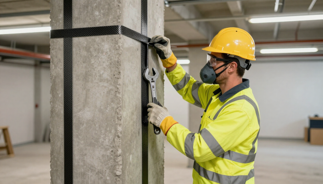 Reinforcing a home foundation with wall straps