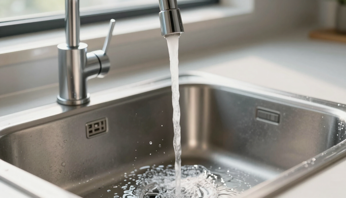 Mold growth near a water pipe and faucet aerator