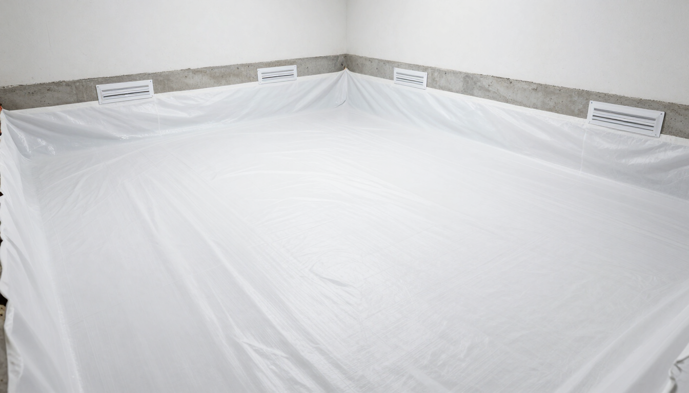 Crawl space dehumidifier installation
