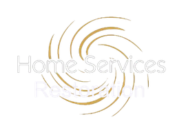 A logo featuring gold, swirling lines arranged in a circular, spiral pattern against a white background.