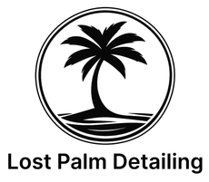Black palm tree logo with “Lost Palm Detailing” text underneath.