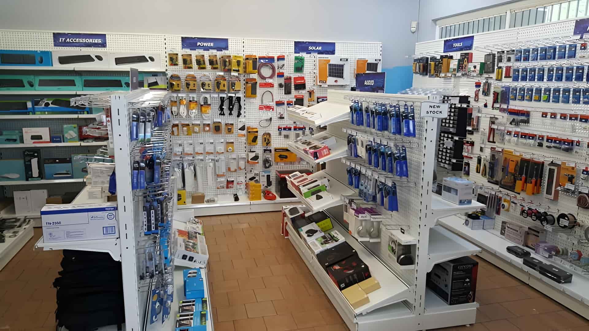 A Store Filled With Lots Of Shelves — Dateline Computers Authorised Jaycar Reseller In Cannonvale, QLD