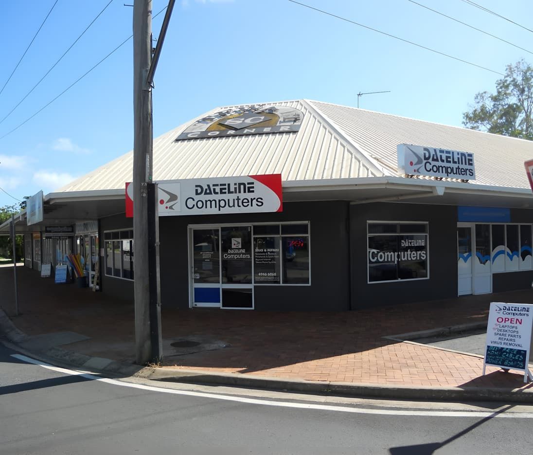 A Building With A Sign — Dateline Computers Authorised Jaycar Reseller In Cannonvale, QLD