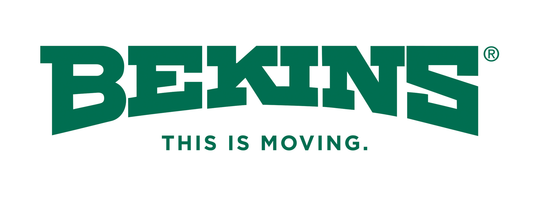 Bekins moving company logo in green with 