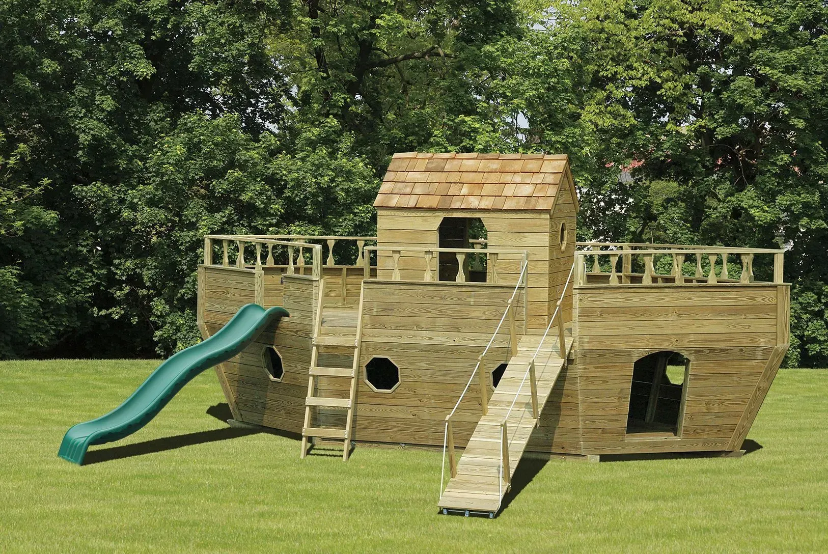 Commercial-grade boat playground designed for children of all ages